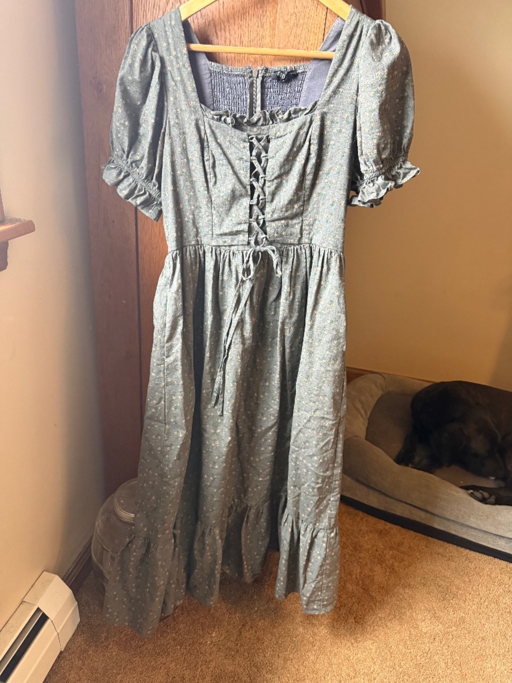 Shop Dahl Anya Dress charcoal floral